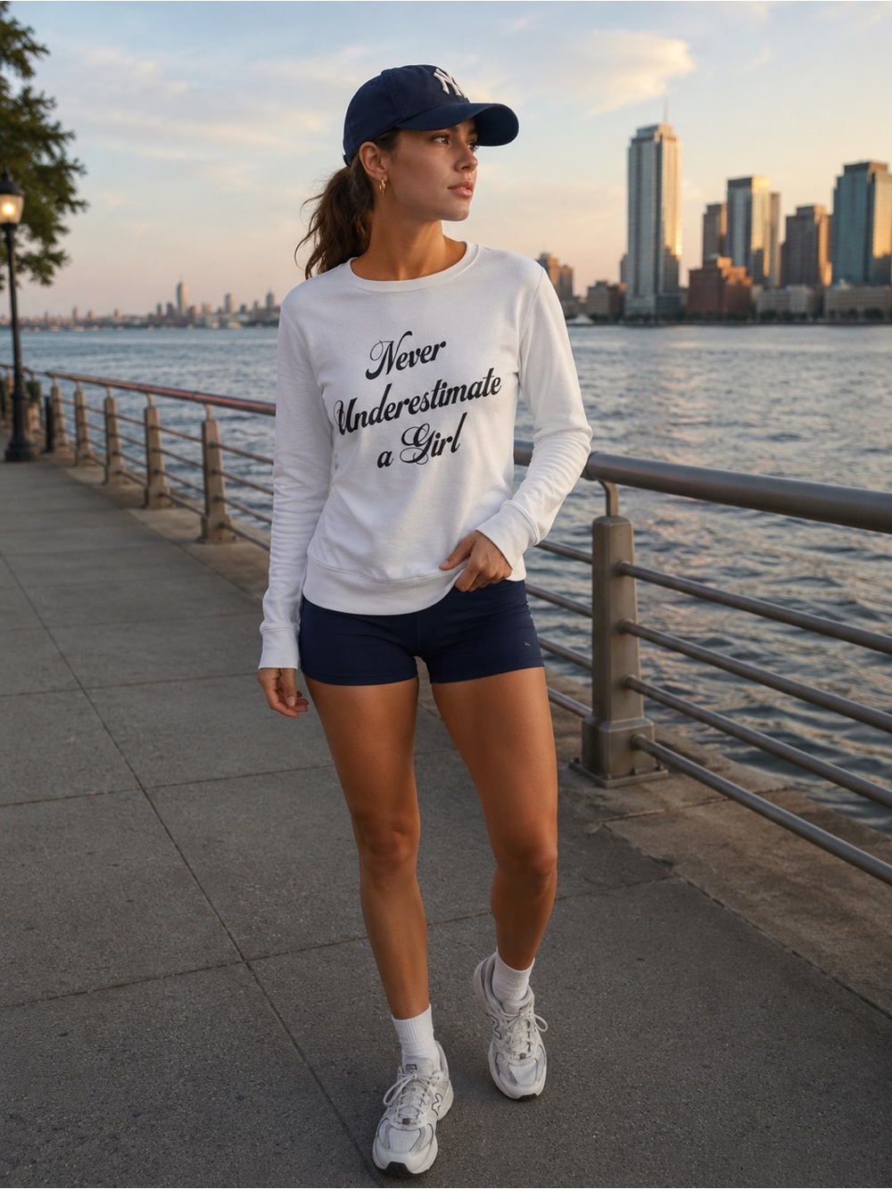 Wildfox White 'Never Underestimate a Girl' Graphic Sweatshirt